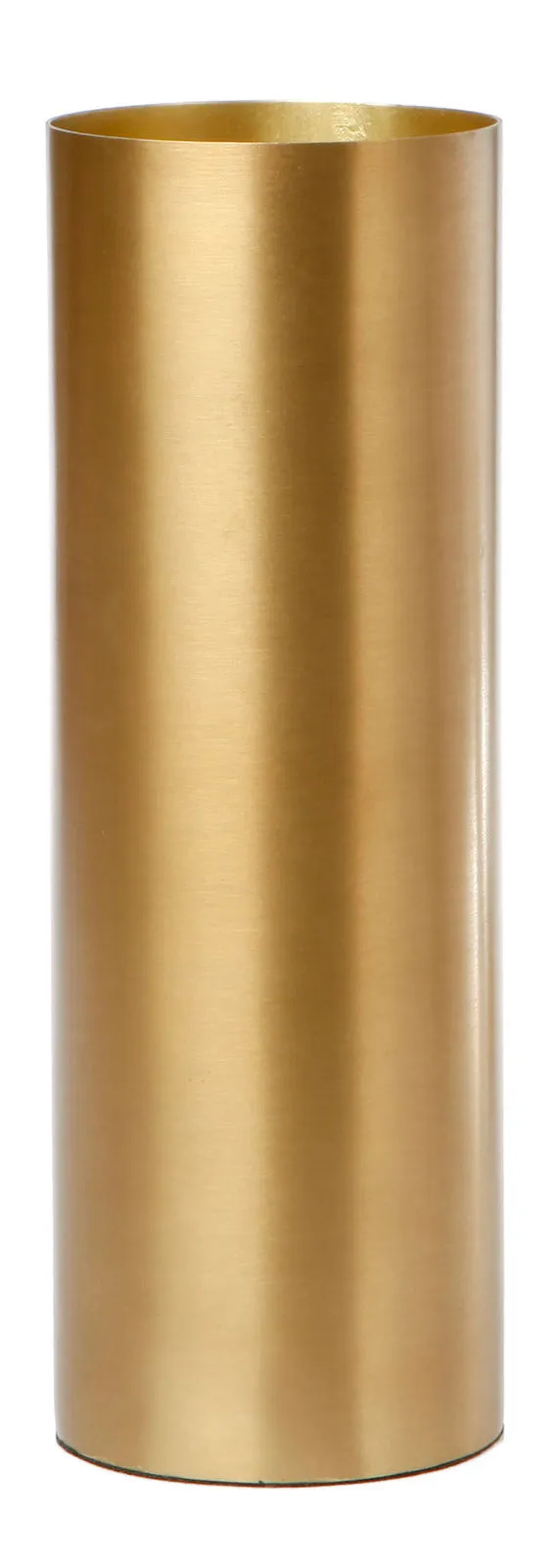 Polished Cylinder Vase - Brass
