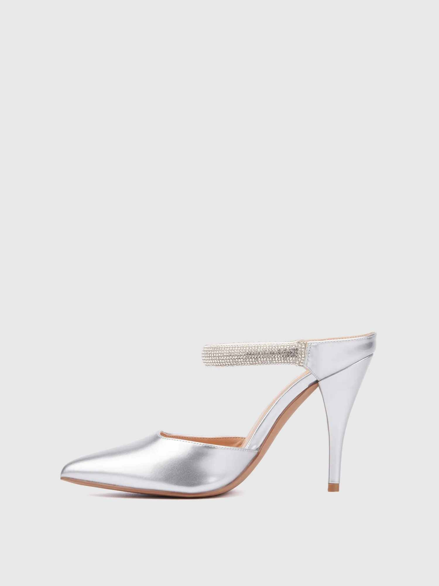 Rhinestone Mule Pump