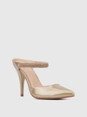 Rhinestone Mule Pump