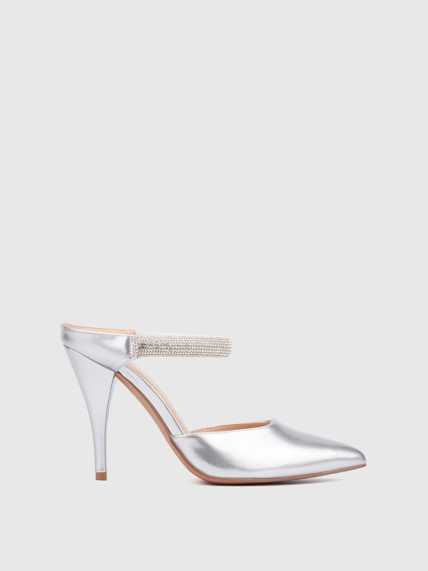 Rhinestone Mule Pump