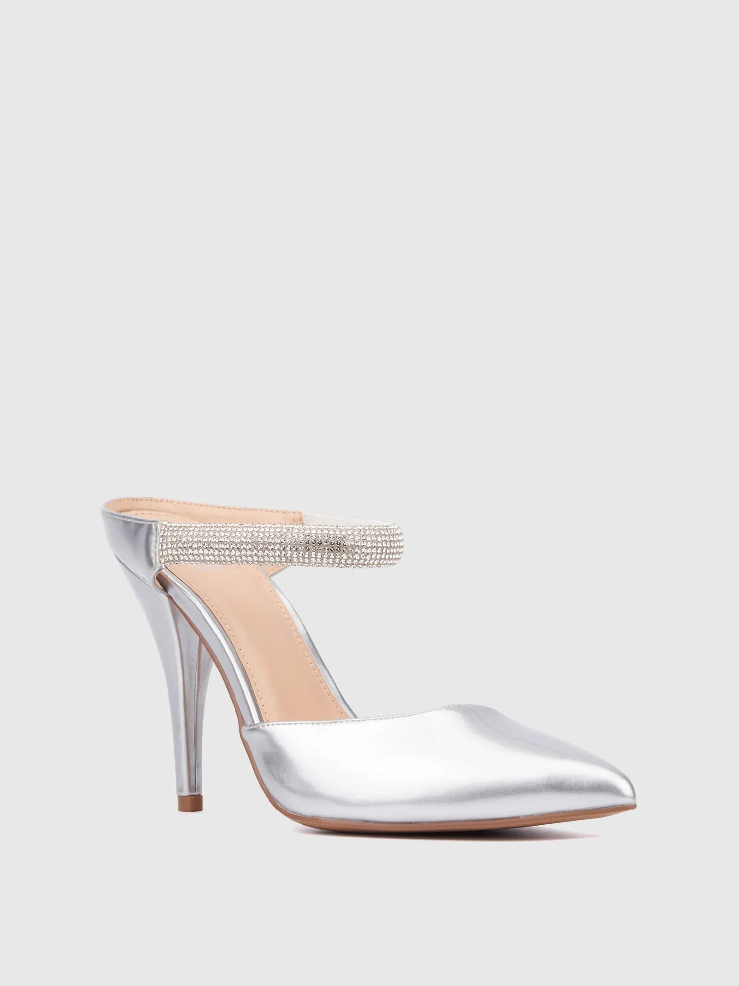Rhinestone Mule Pump