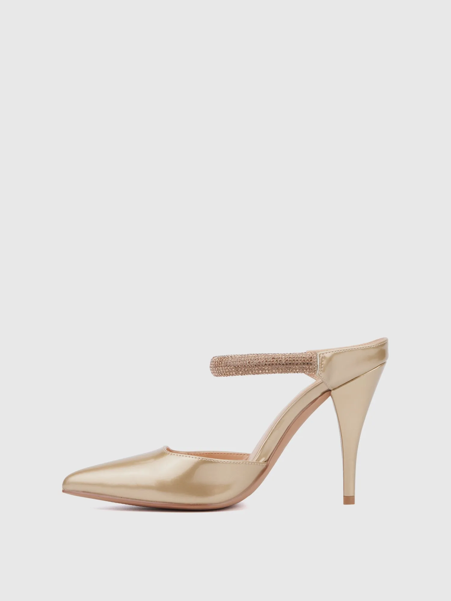 Rhinestone Mule Pump