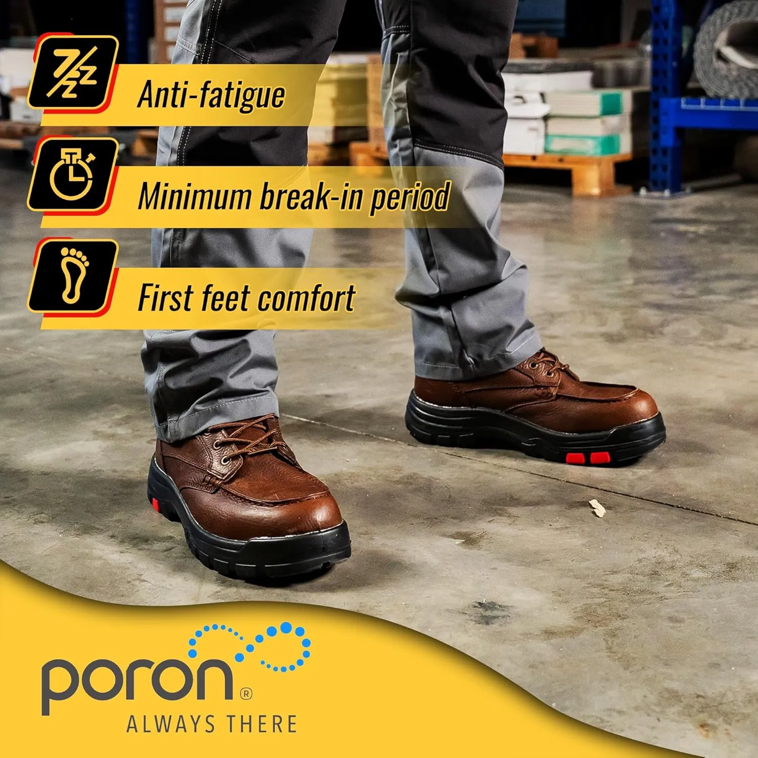 ROCKROOSTER Waterproof Work Boots for Men, 6 Inch Steel Toe Wide Comfortable Electrical Hazard Moc Toe Work Boot(AK372)