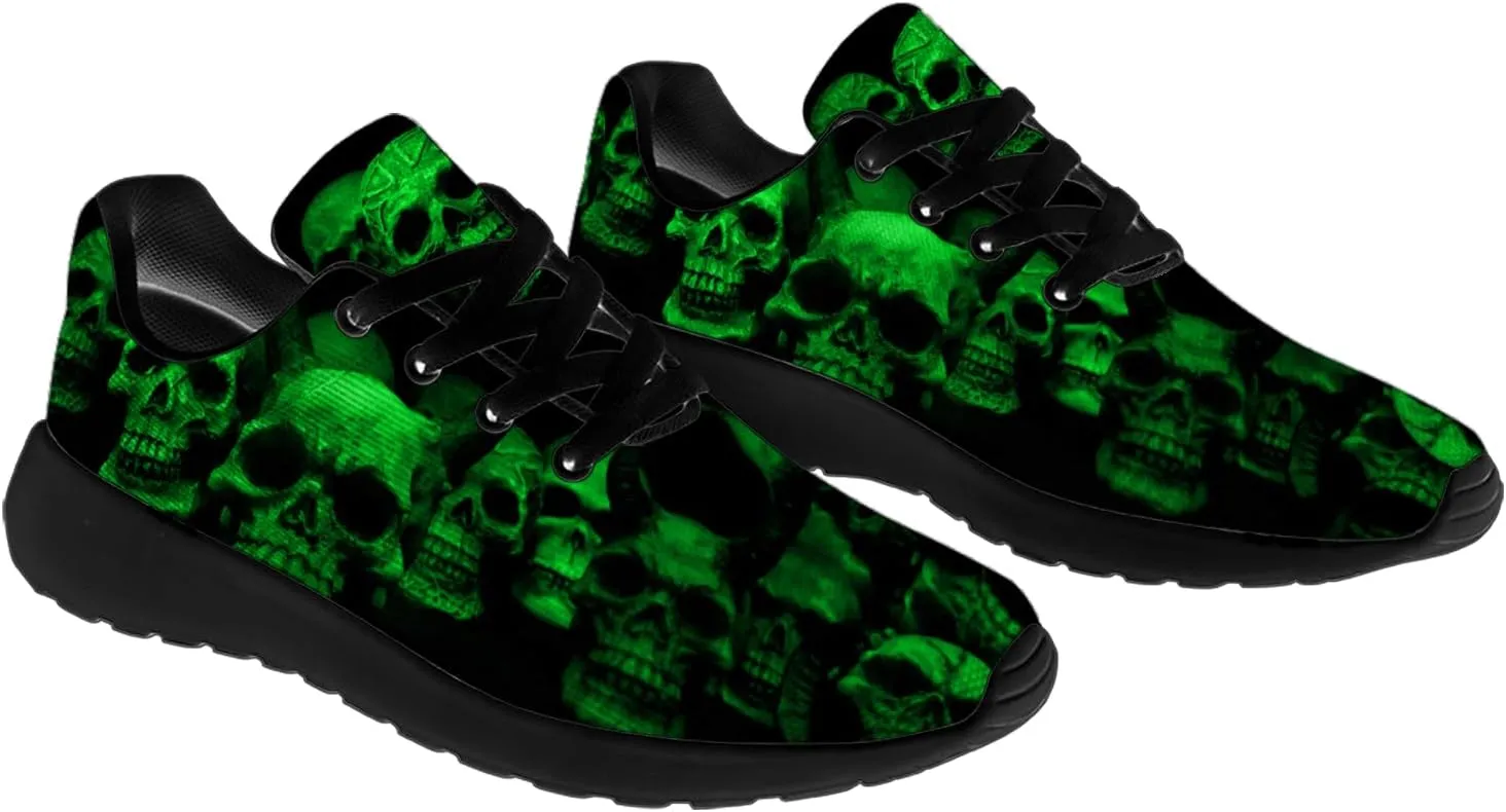 Skull Shoes for Men Women Lightweight Comfort Running Tennis Walking Sneakers Gifts for Him Her