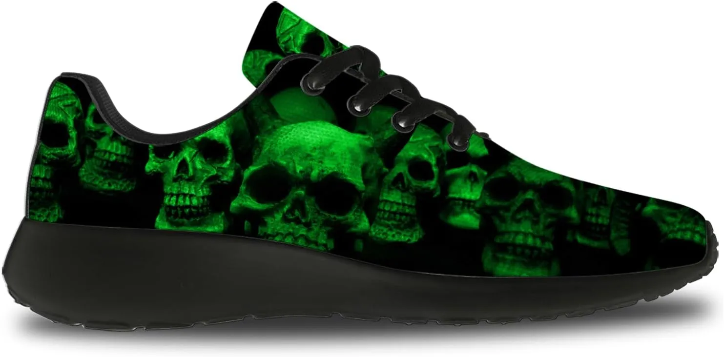 Skull Shoes for Men Women Lightweight Comfort Running Tennis Walking Sneakers Gifts for Him Her