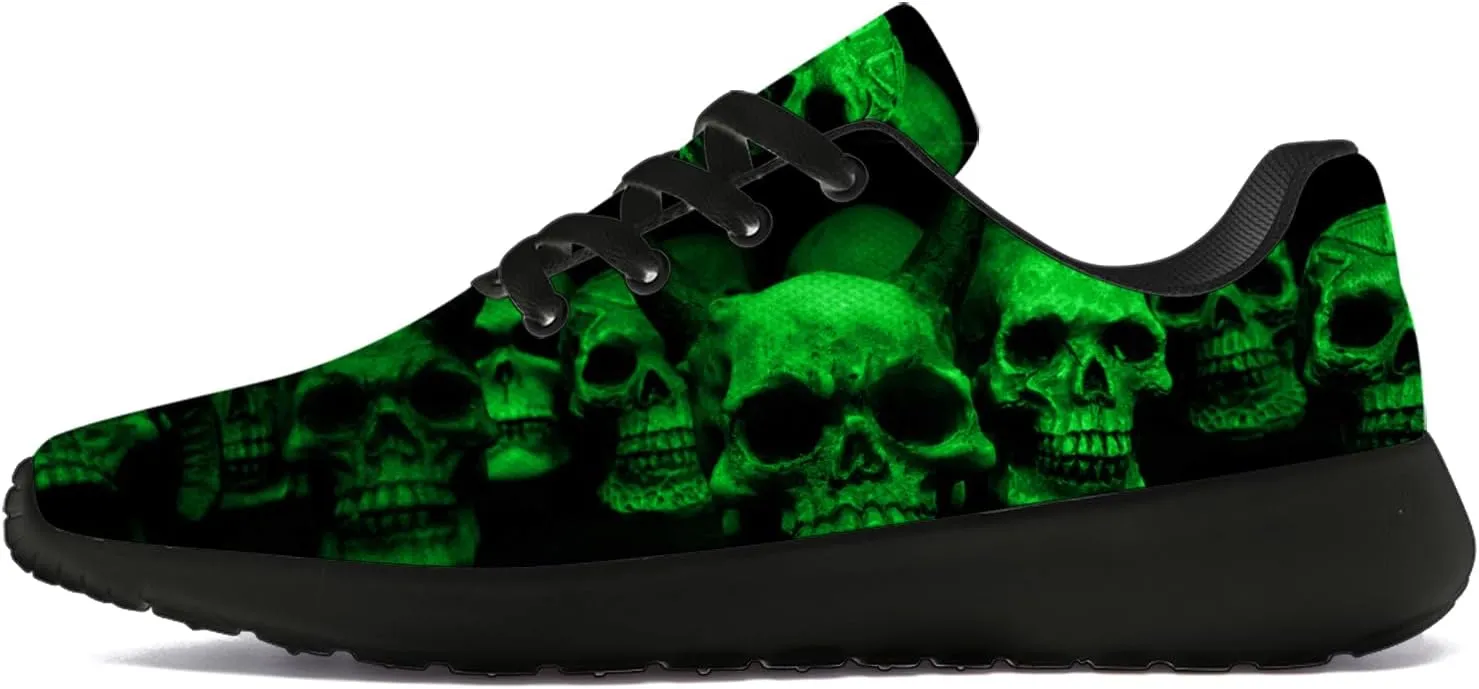 Skull Shoes for Men Women Lightweight Comfort Running Tennis Walking Sneakers Gifts for Him Her