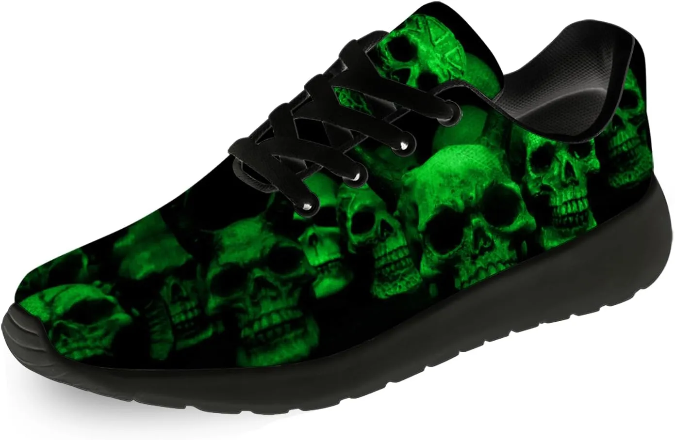 Skull Shoes for Men Women Lightweight Comfort Running Tennis Walking Sneakers Gifts for Him Her