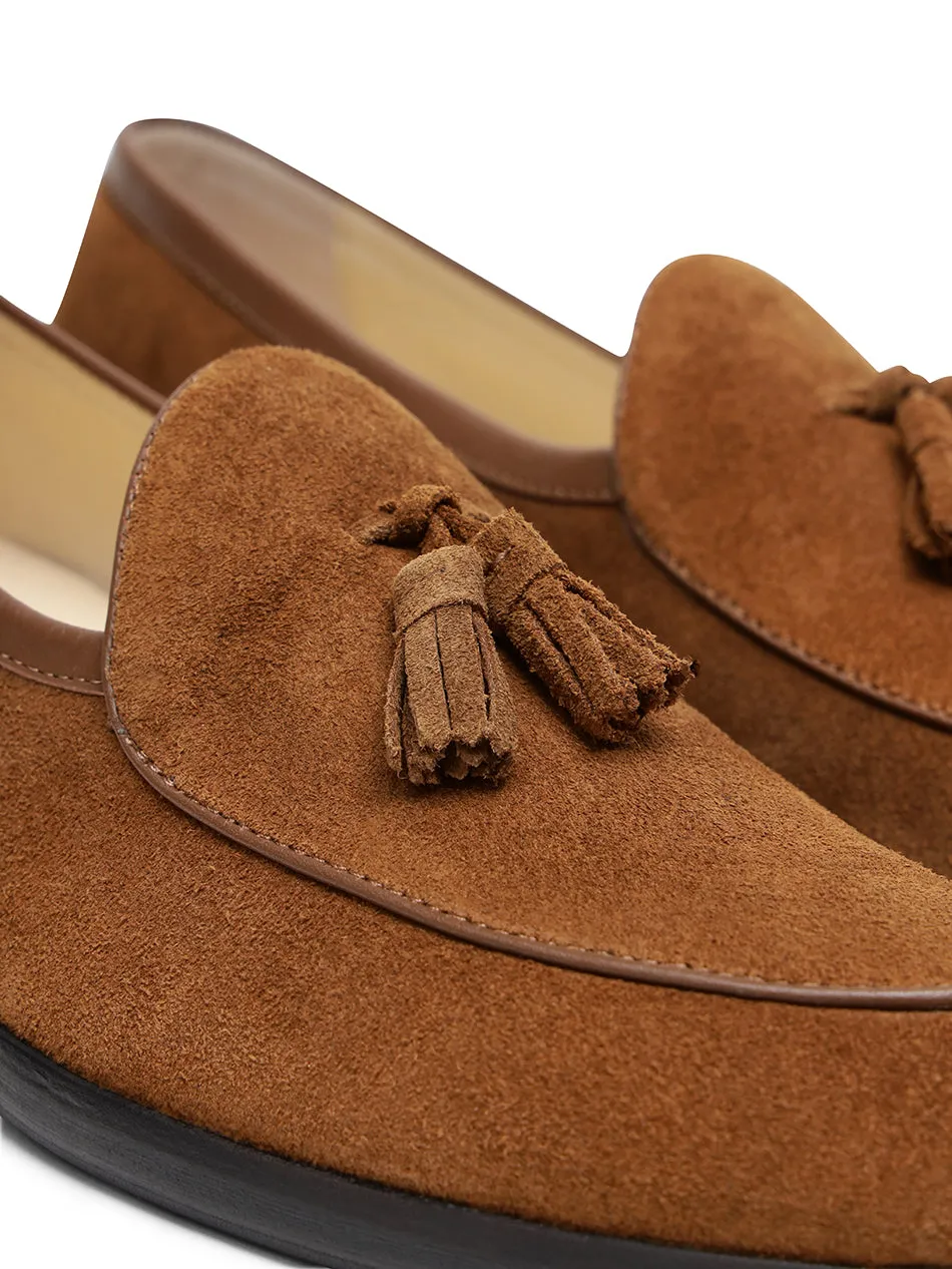 Tan Suede Belgian Loafers