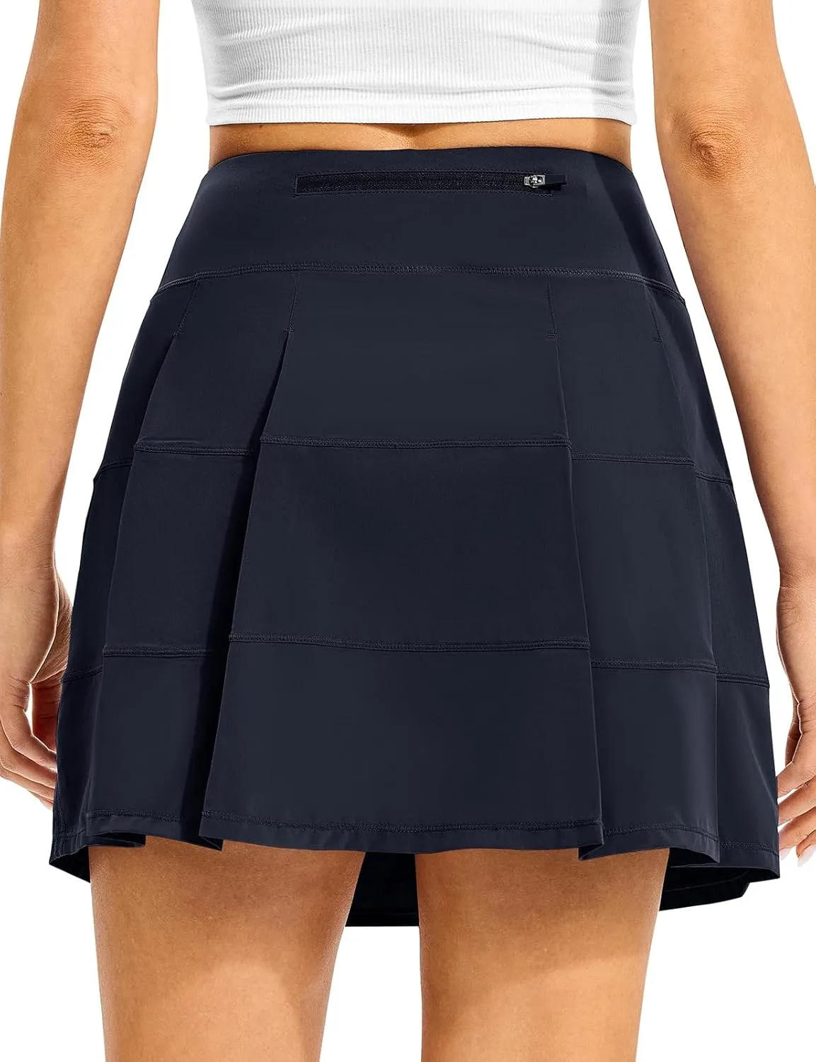 TBMPOY Women's Tennis Skorts Skirts Pleated High Waisted 16" with Zipper Pockets Golf Athletic Casual Sports Pickleball