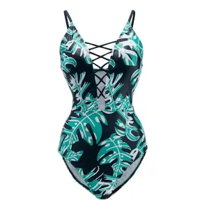 Tropical Cutout Swimsuit  Stylish and Comfortable Swimwear