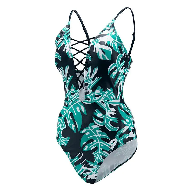 Tropical Cutout Swimsuit  Stylish and Comfortable Swimwear
