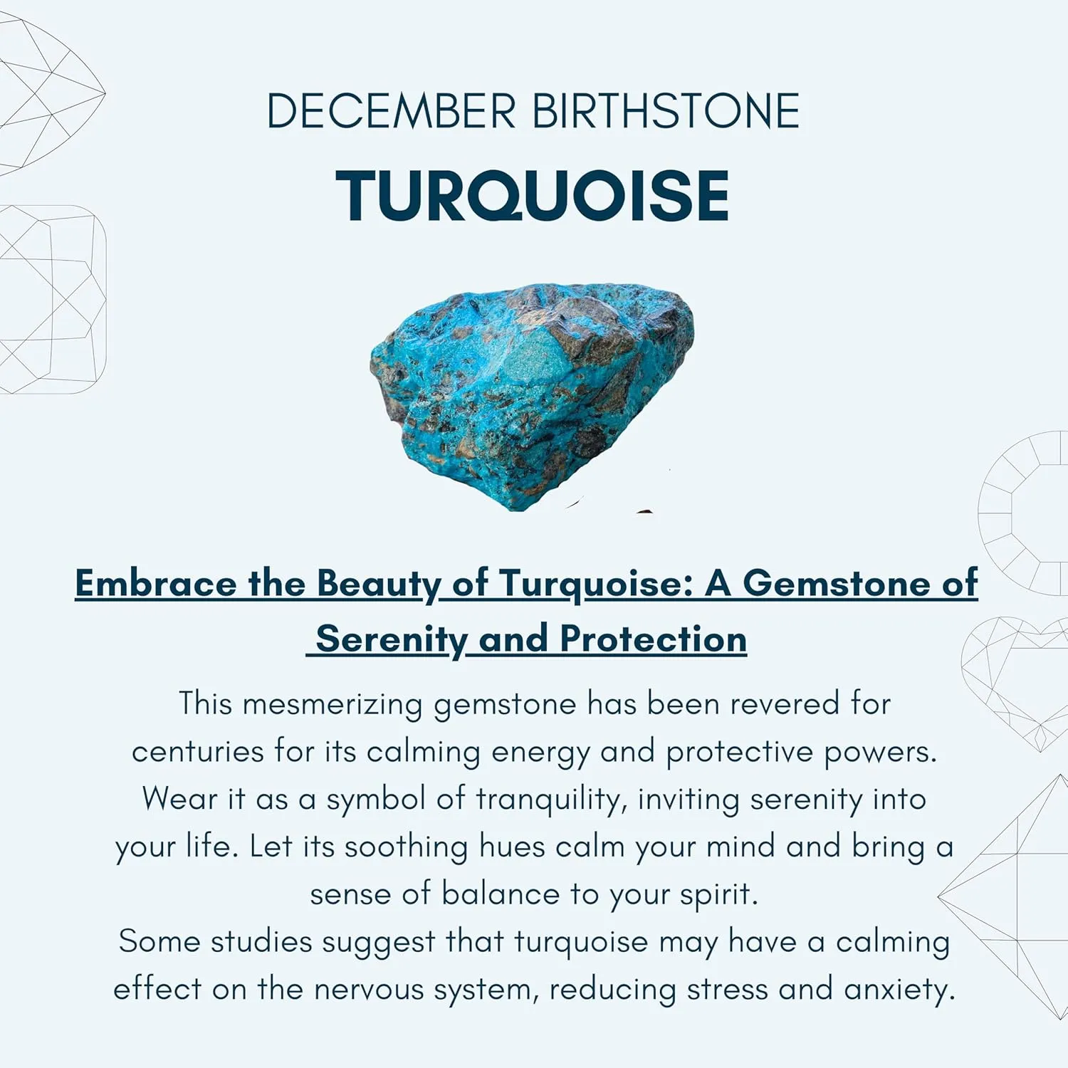 Turquoise Necklace for Women - Authentic 925 Sterling Silver Necklace 18K Gold Jewelry, Dainty Heart Necklace Earring Set for Teen Girls, December Birthstone Gift for Mothers Day