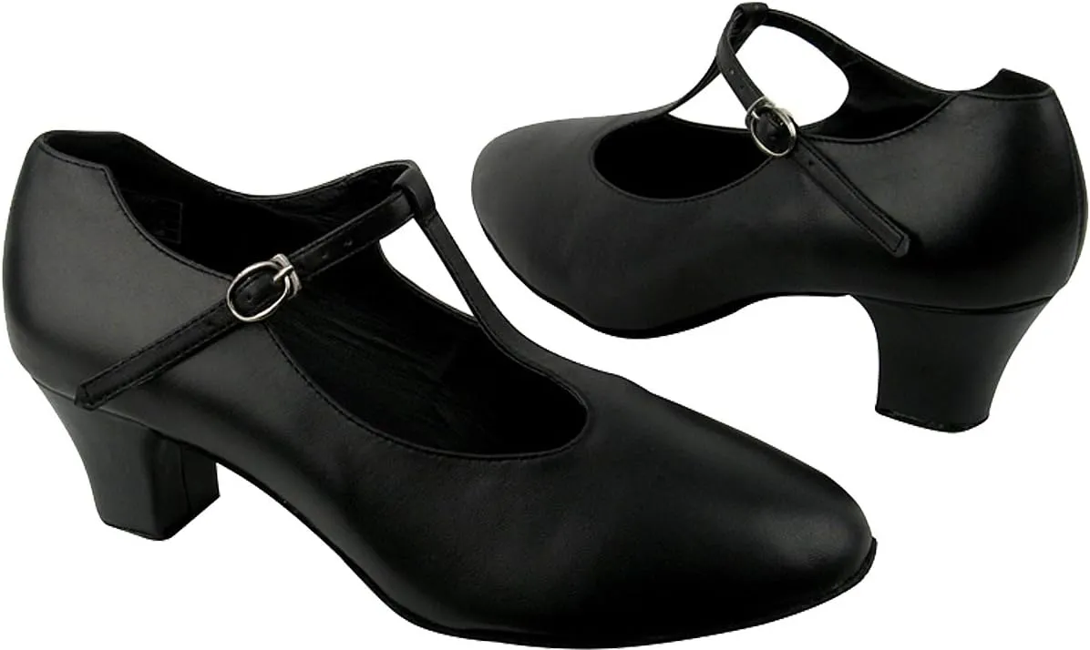 Very Fine Women's Salsa Ballroom Tango Practice Dance Shoes CD111 Bundle - Back-of-Heel Cushion 2" Heel
