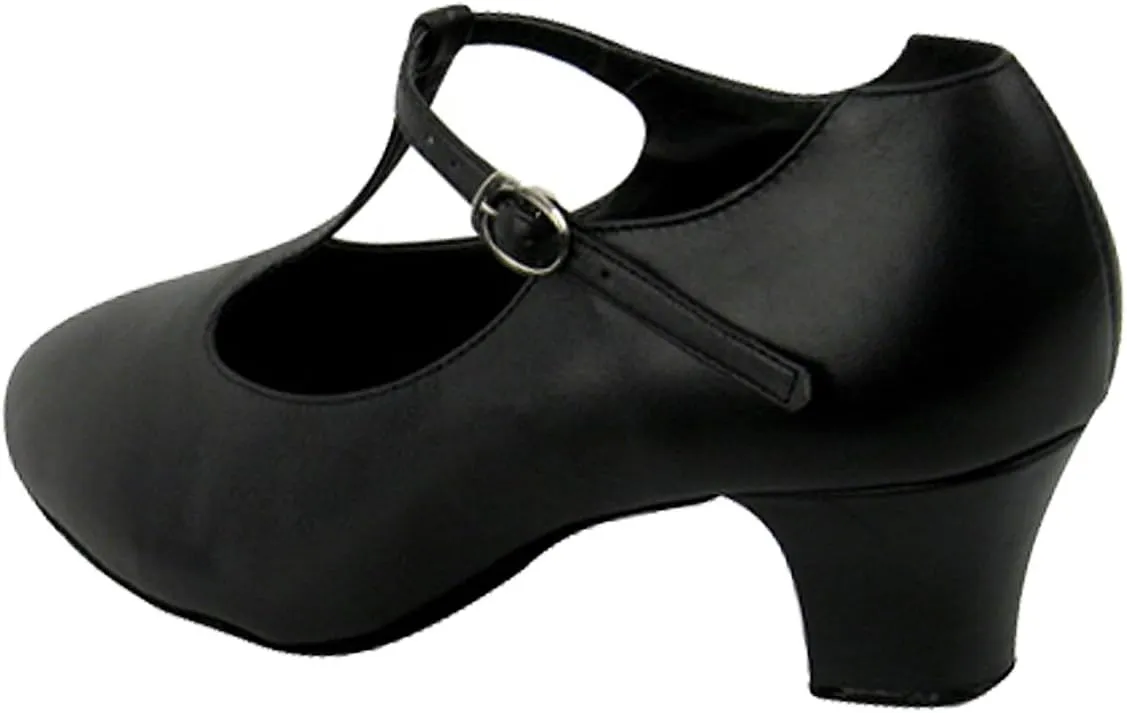 Very Fine Women's Salsa Ballroom Tango Practice Dance Shoes CD111 Bundle - Back-of-Heel Cushion 2" Heel