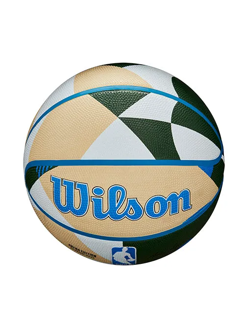 Wilson Geo Pattern Milwaukee Bucks Full Basketball