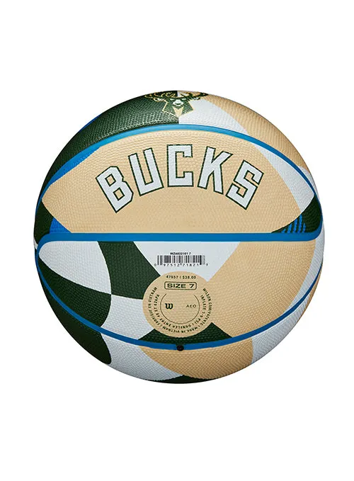 Wilson Geo Pattern Milwaukee Bucks Full Basketball