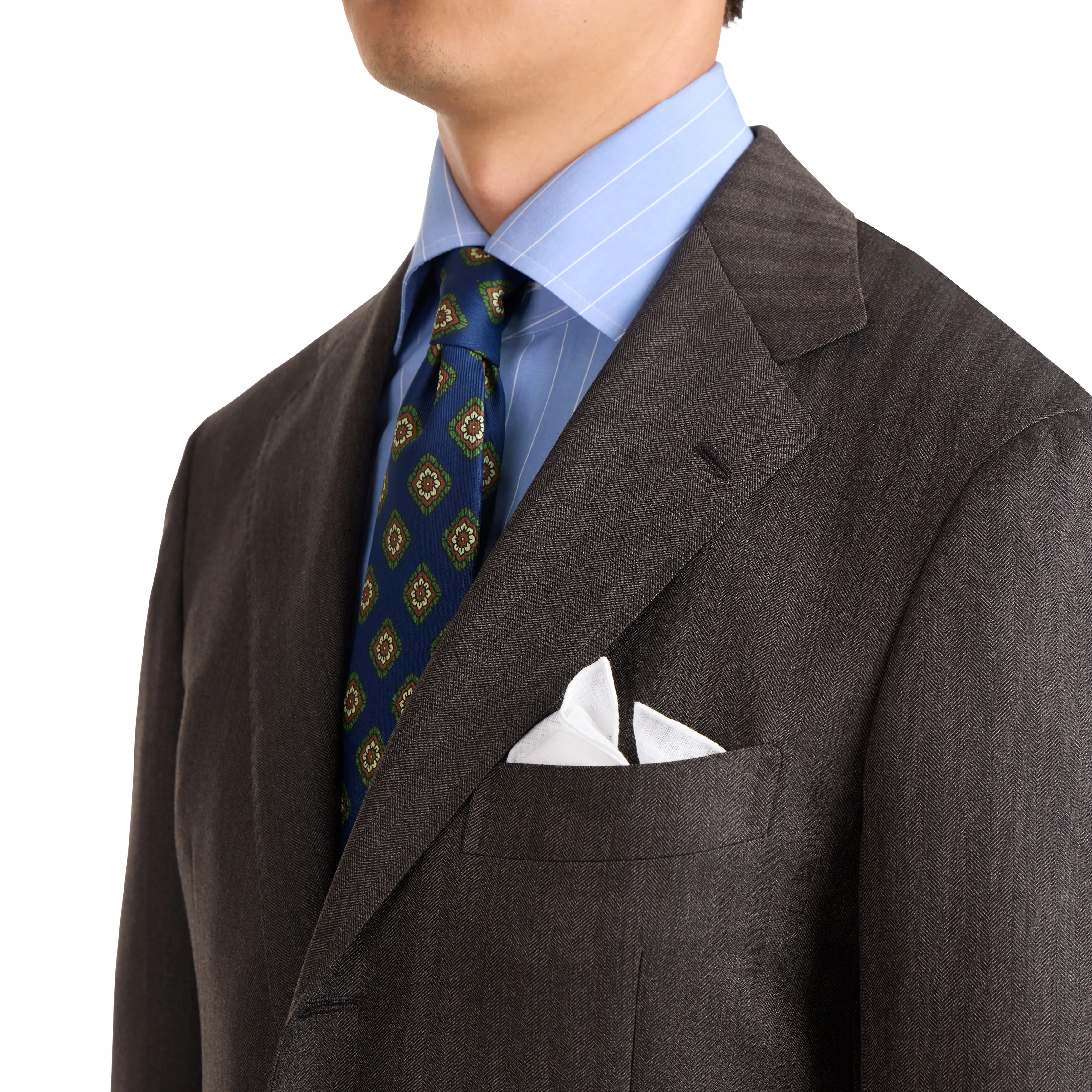 Wool Herringbone Model 3A Suit