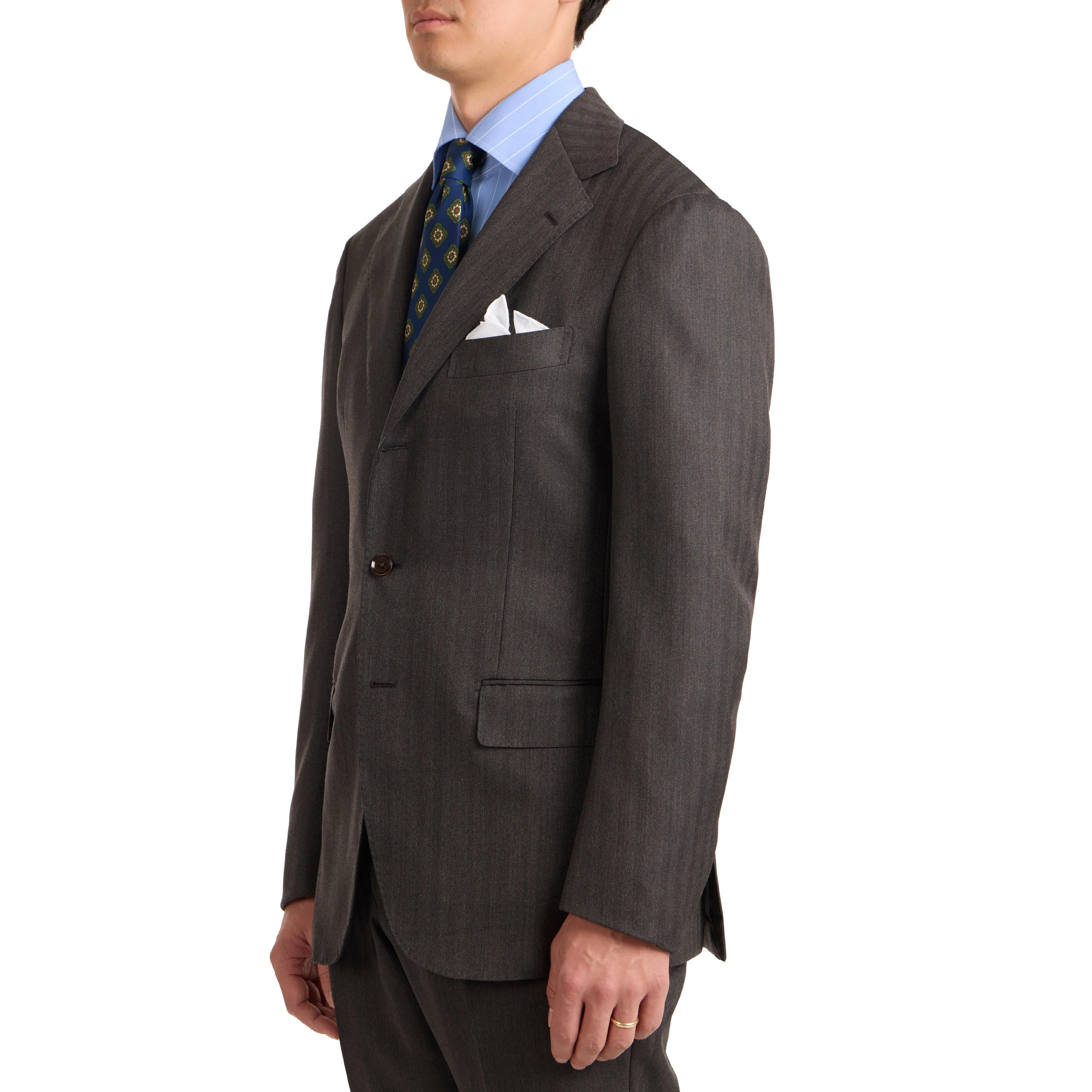 Wool Herringbone Model 3A Suit