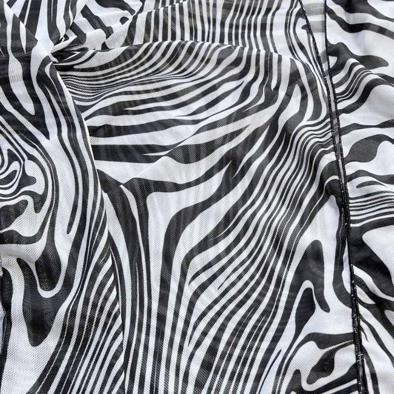 Zebra Print Split Swimsuit  Stylish and Comfortable Swimwear